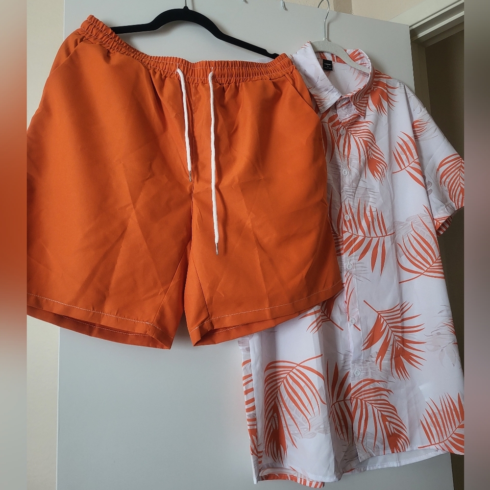 nwot MANFINITY Orange and White Set